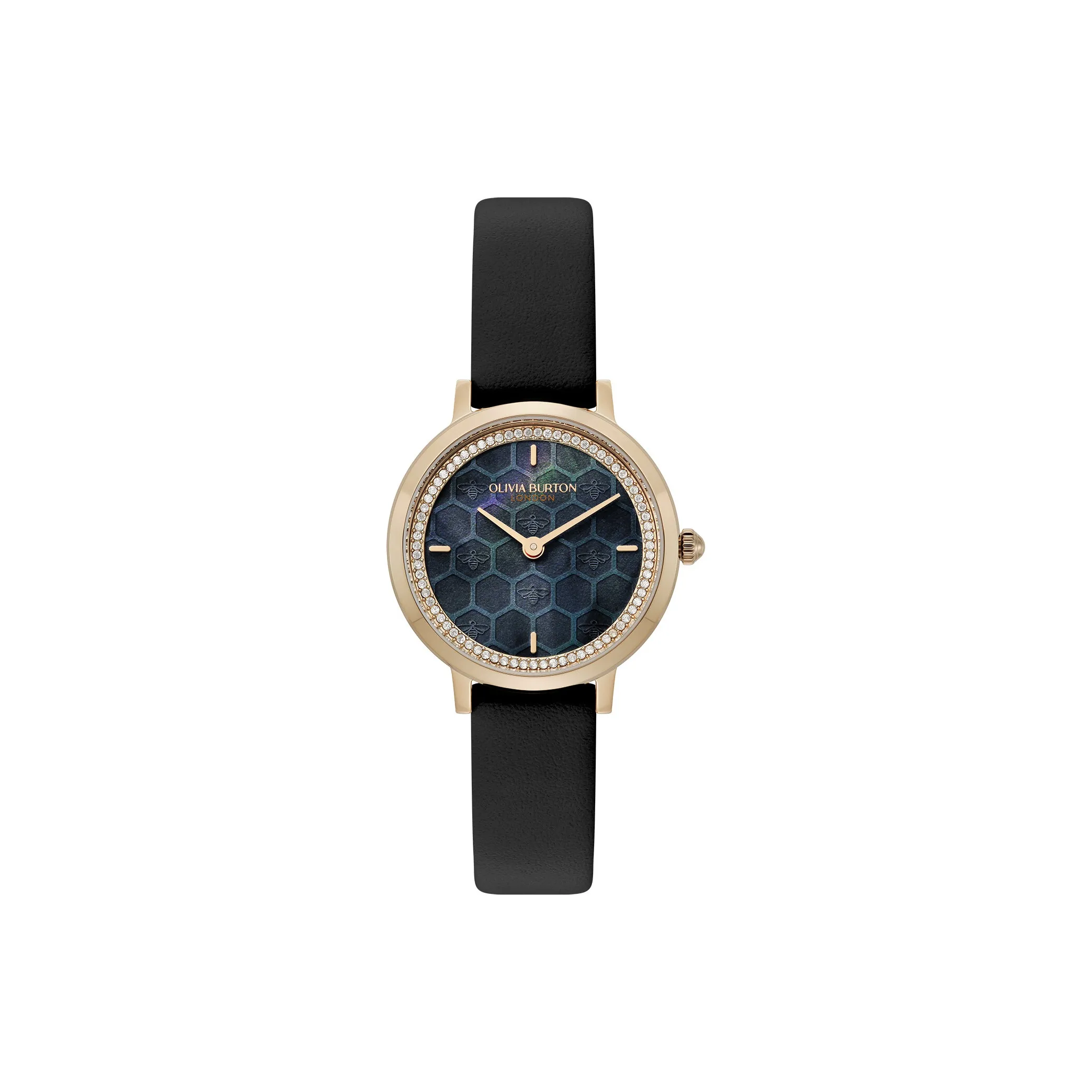 OLIVIA·BURTON Наручные часы Кварцевый механизм Кожаный ремешок Розовый циферблат Женские часы