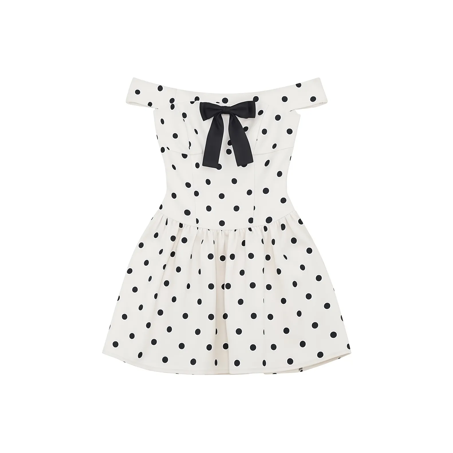 SEAR OFFICIAL Абрикос с Полка Дот Женские Платья без рукавов