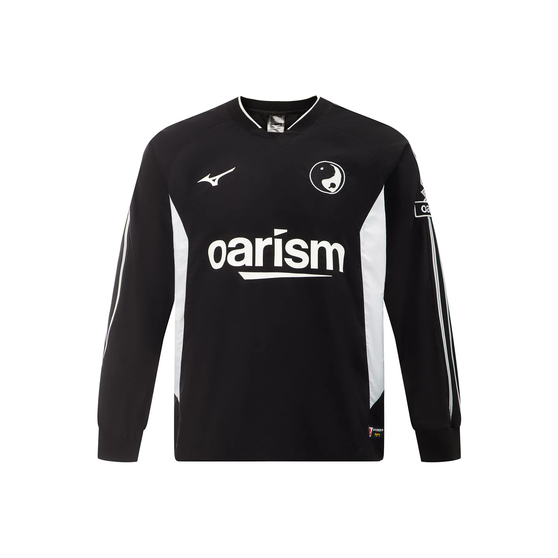 Mizuno Вязаные ткани Футбол Джерси Унисекс Обсидиановый черный