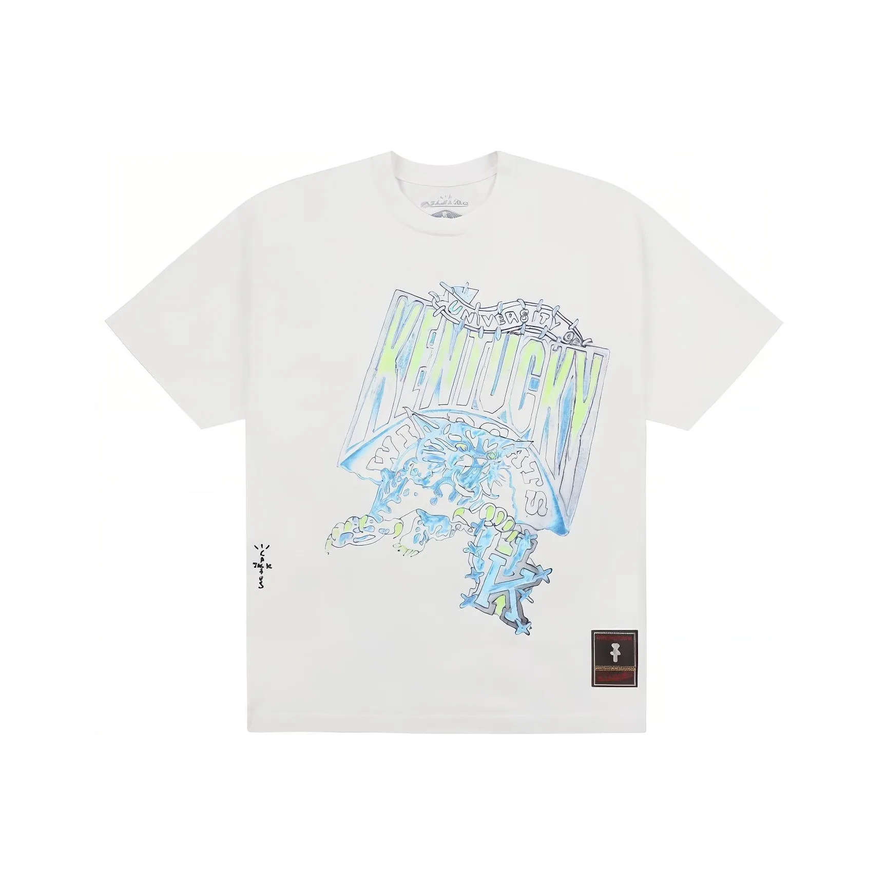 Travis Scott X Mitchell Ness Футболка Унисекс Белая