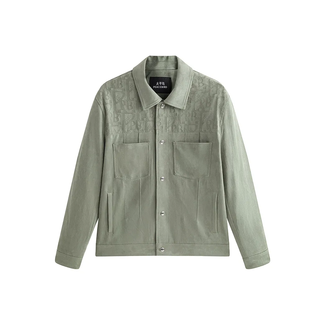 PEACEBIRD MEN Скрытая текстура Полный принт Жаккард Куртка Мужская