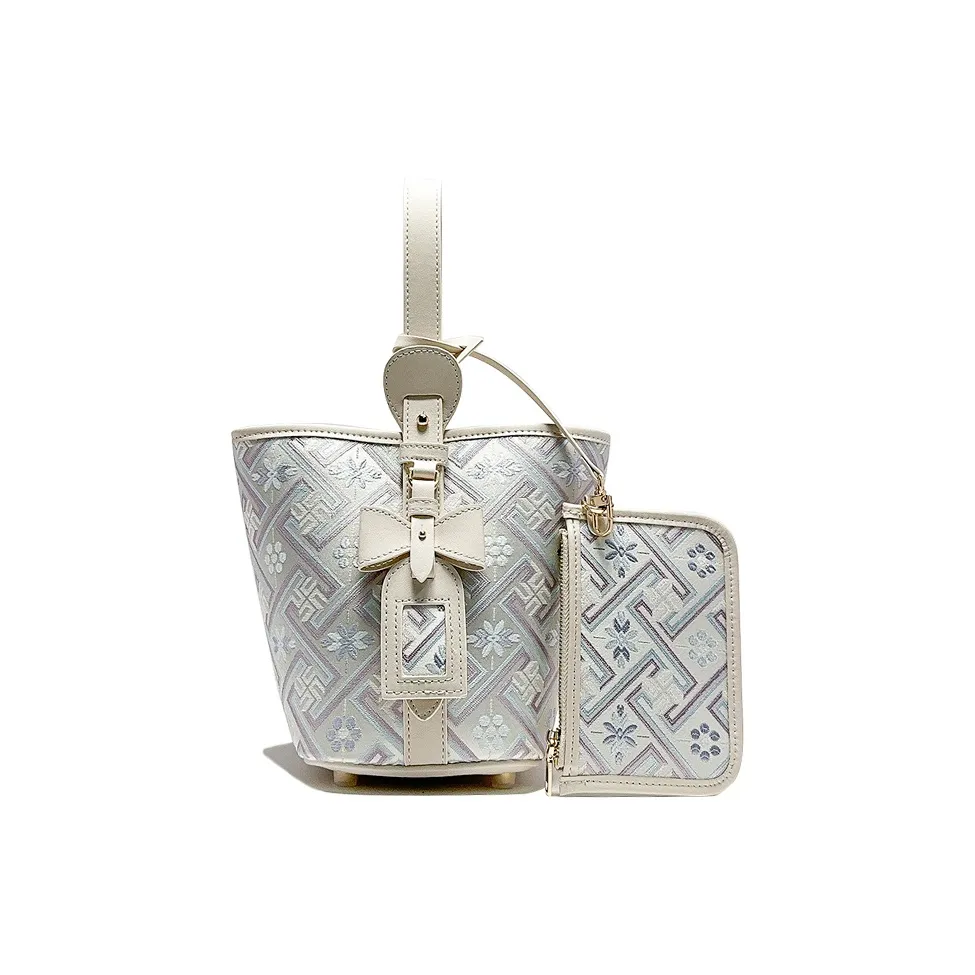 ESNSY Zhuangjin Ведрообразная сумка Сумка Женская Серебряная Фиолетовая