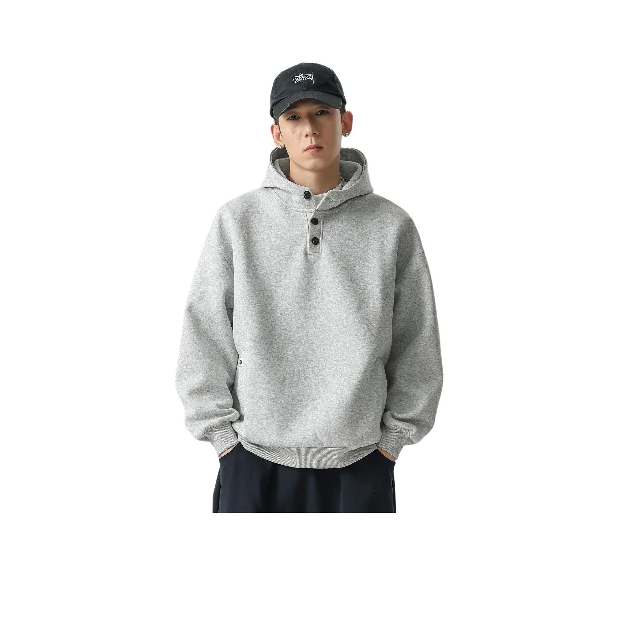 WOOD SOON Винтаж Свободный крой Trendy Versatile Пуловер Топ Унисекс