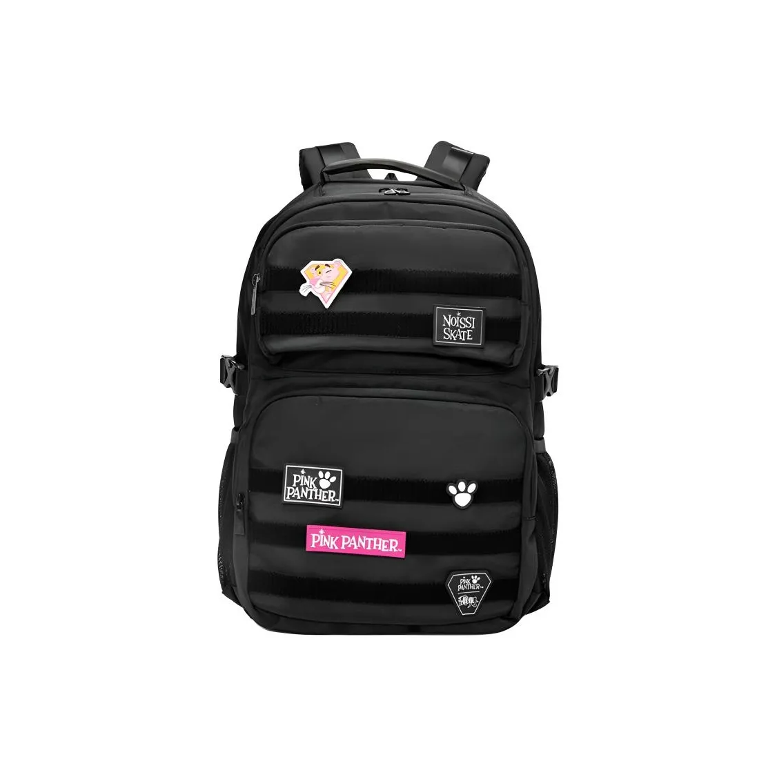 QIAODAN Розовый леопард Коллаборация Ткань Рюкзак Обычный Унисекс Черный