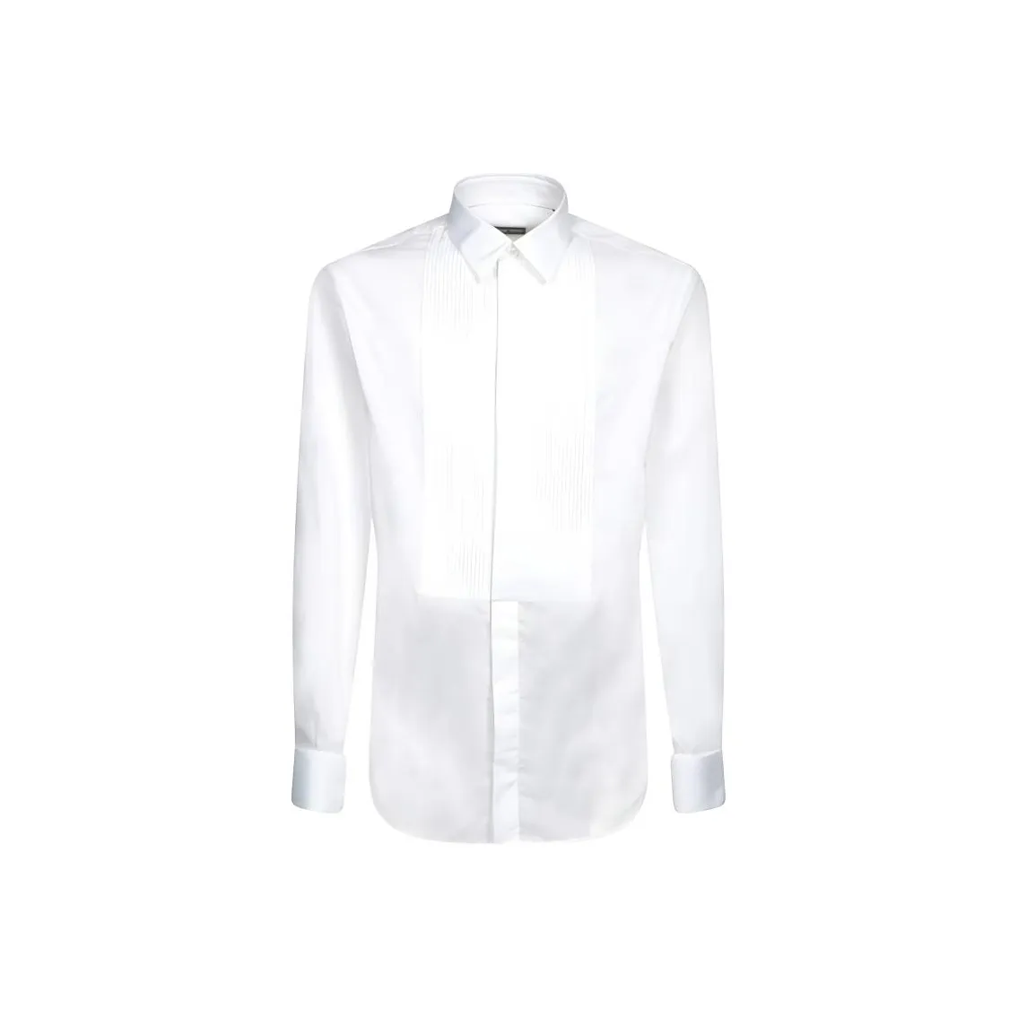 GIORGIO ARMANI Pleated Curved Hem Shirt