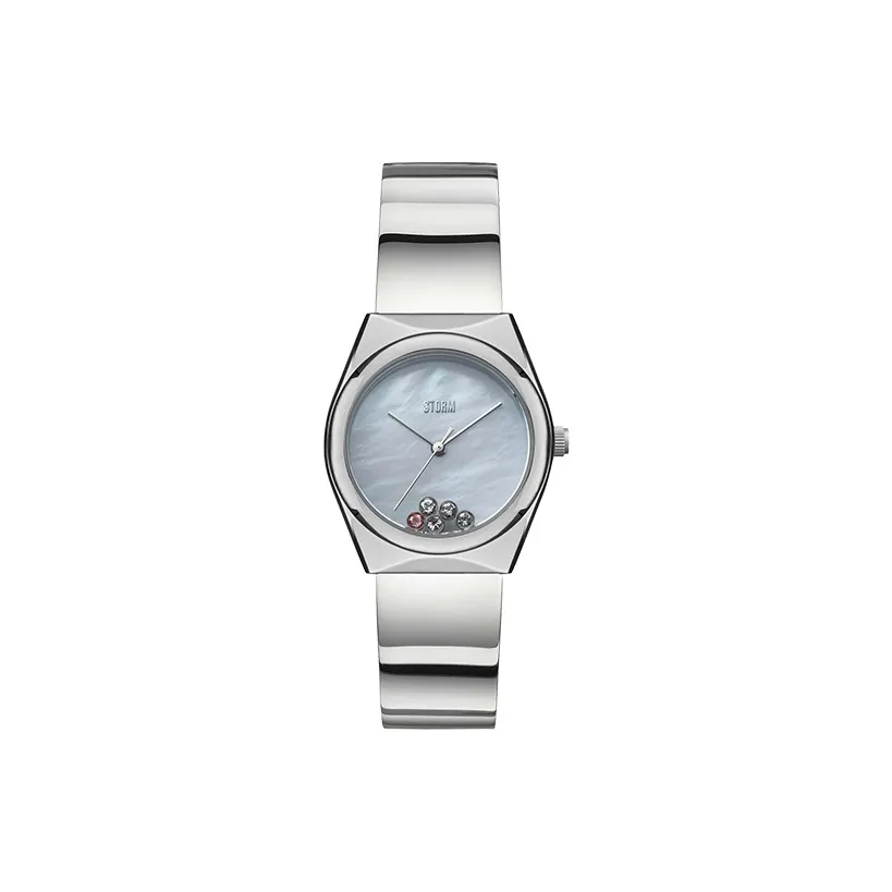 STORM Наручные часы Кварцевый механизм Ремешок из нержавеющей стали Жемчужная раковина Циферблат Цвет Женские часы