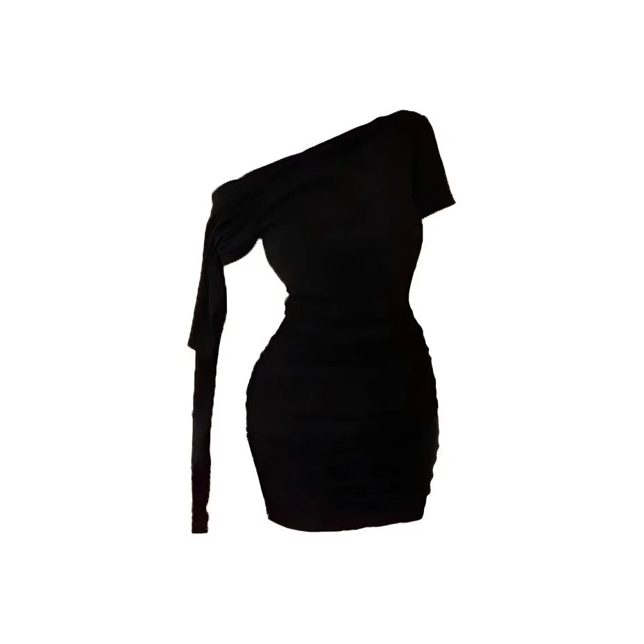 XIAOLIZI Черное Женское Платье без Рукавов