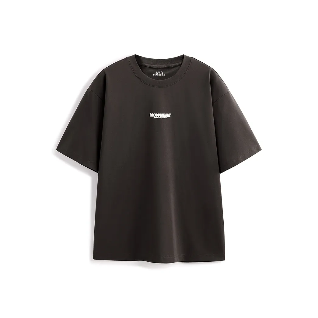 PEACEBIRD MEN Jonas Коллаборация Американский Модный Спина С принтом Короткий рукав Мужская рубашка