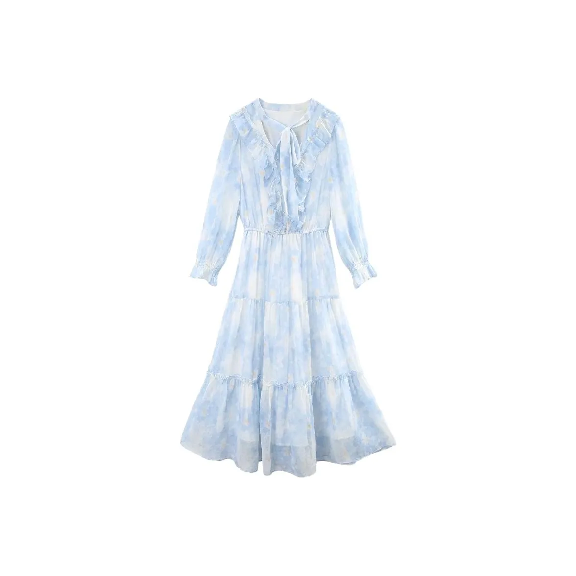 Kiki Clothing Boutique Длинное платье с длинными рукавами женское