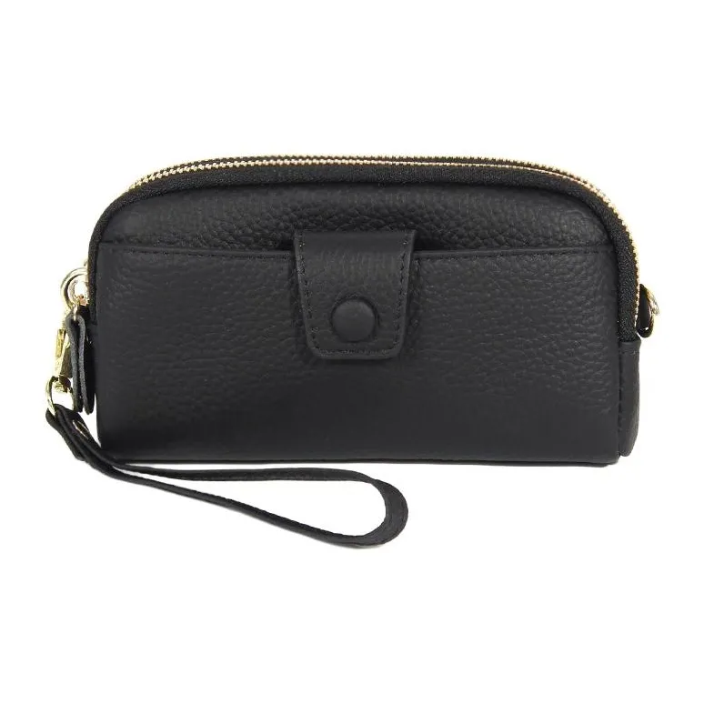 QIAJIAN Кошелек из лаковой коровьей кожи женский многоцветный