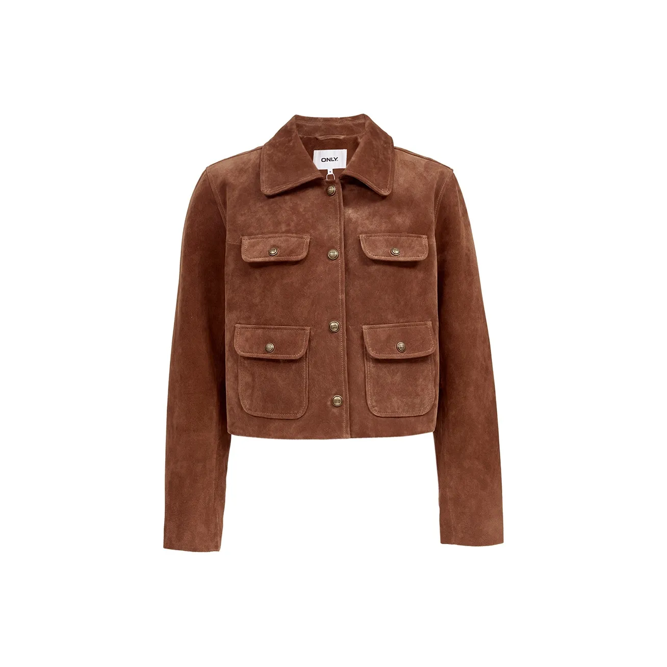 ONLY H9Z Капучино Коричневый Женские Кожаные куртки