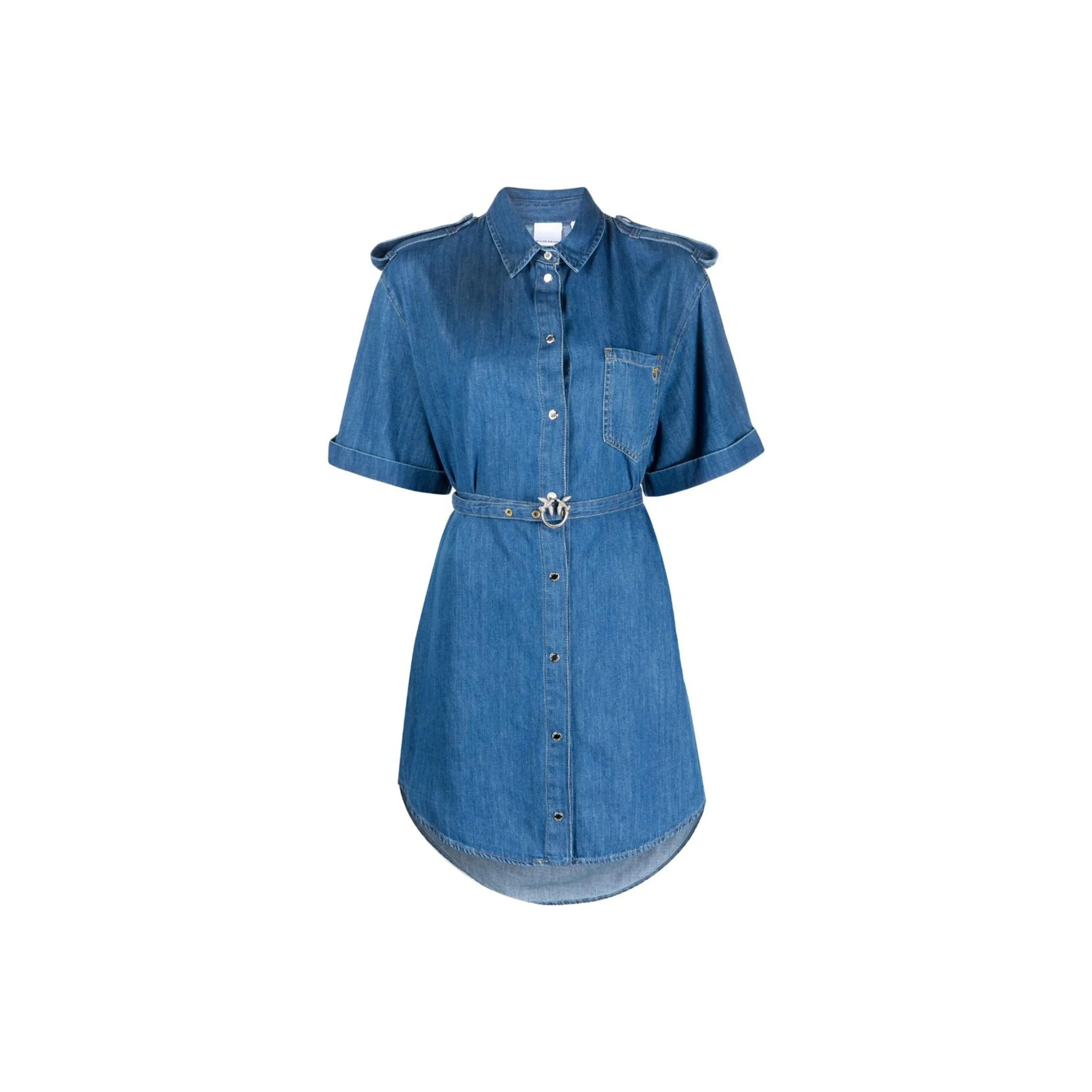 PINKO Короткий рукав Платье Женское Синее