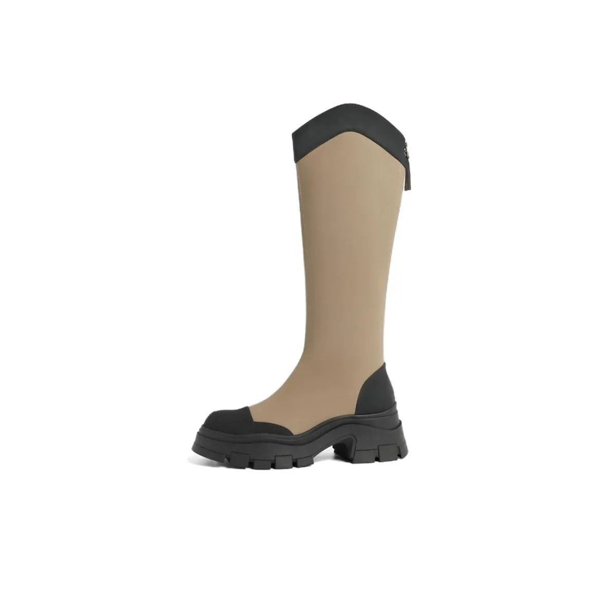 Белль Колено Высокие сапоги 6 см Женские Зеленый Абрикос Черный