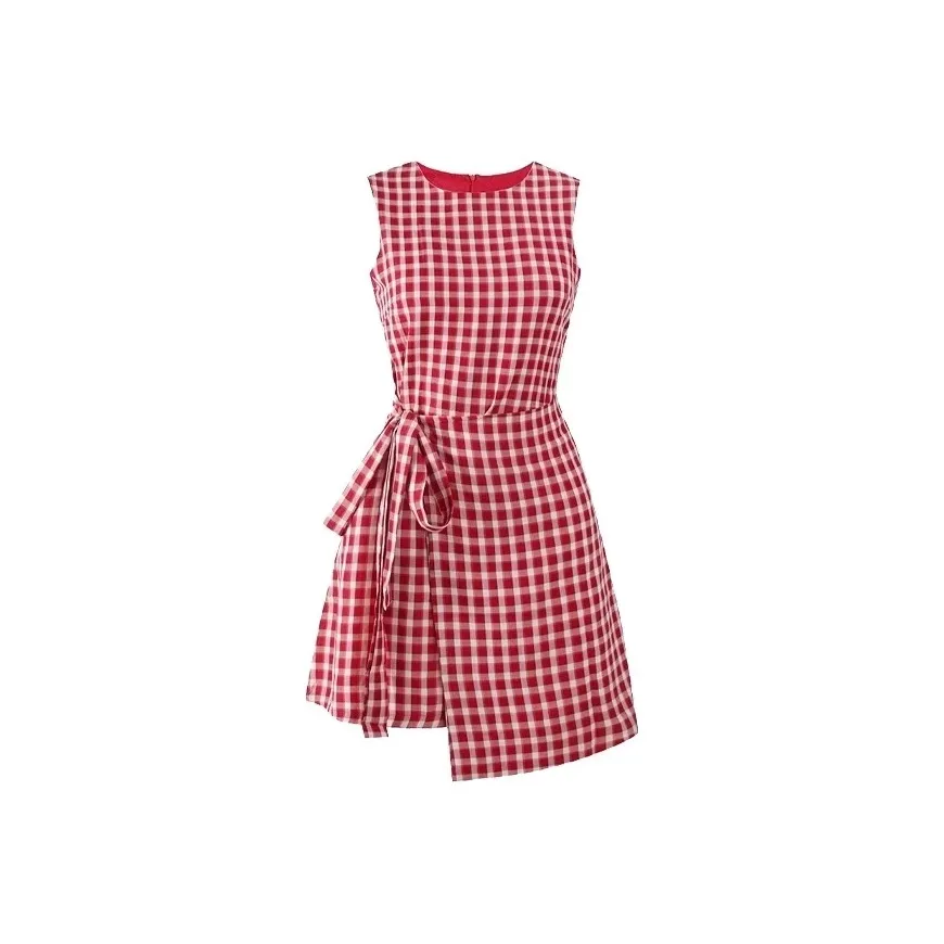 MA JOURNEE Red Женские Платья без рукавов