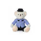 앉은 자세 블루 블라우스 곰돌이 여아 25cm