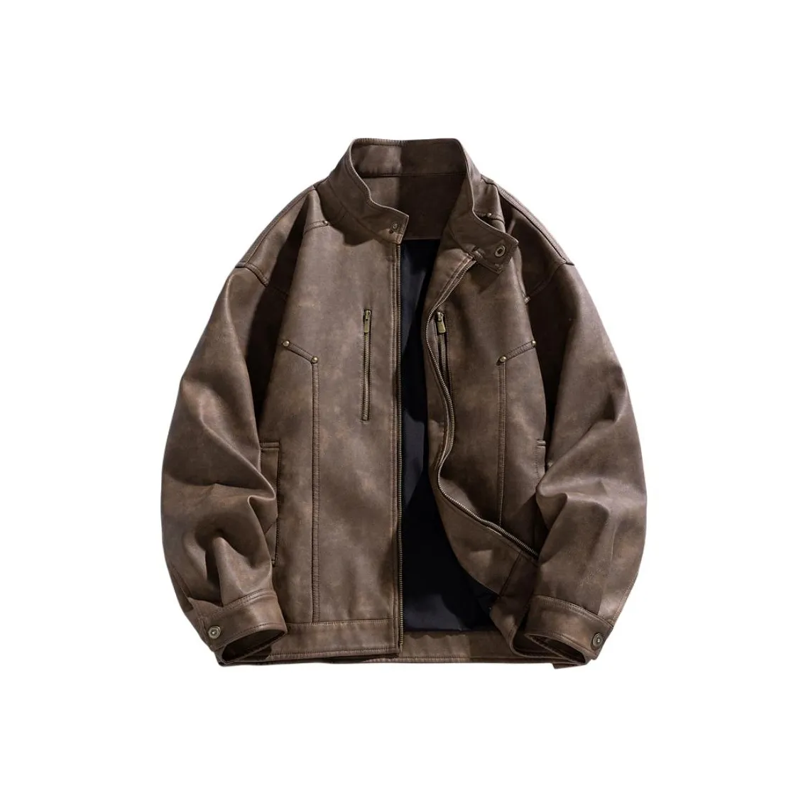 ALPINE PRO Осенний Зимний ALPINE PRO Кожаная Куртка Мужская