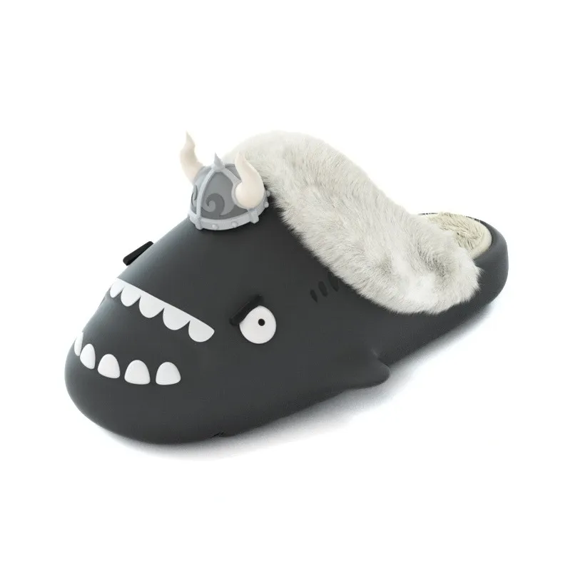 HelloSlippers Shark Winter Sharkicks Winter Viking Pirate Открытый носок Тапочки Унисекс