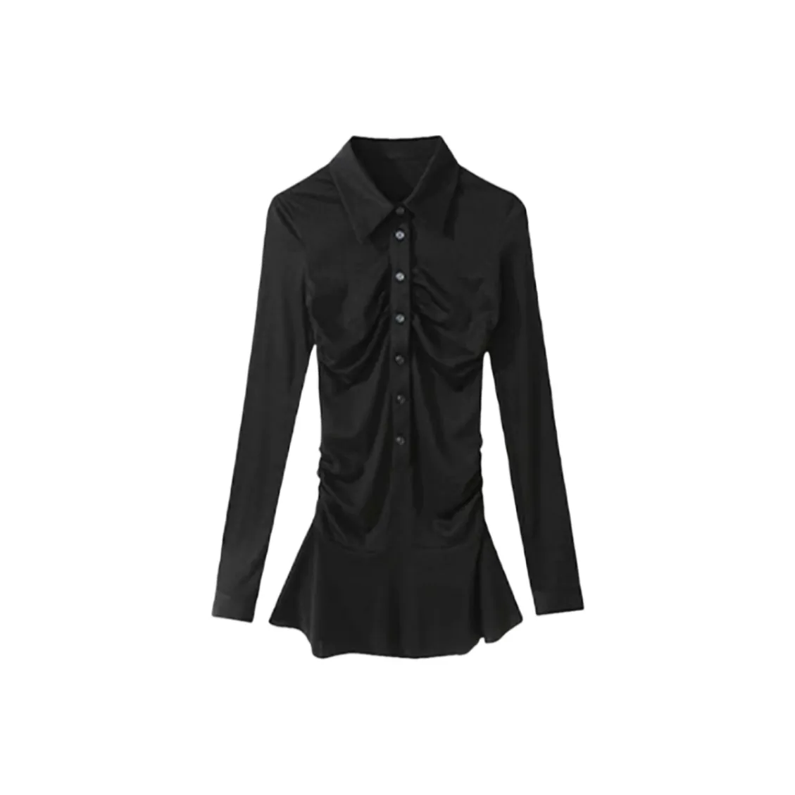 ARIADNAW STUDIO Черное Женское Длинное Платье с Длинными Рукавами