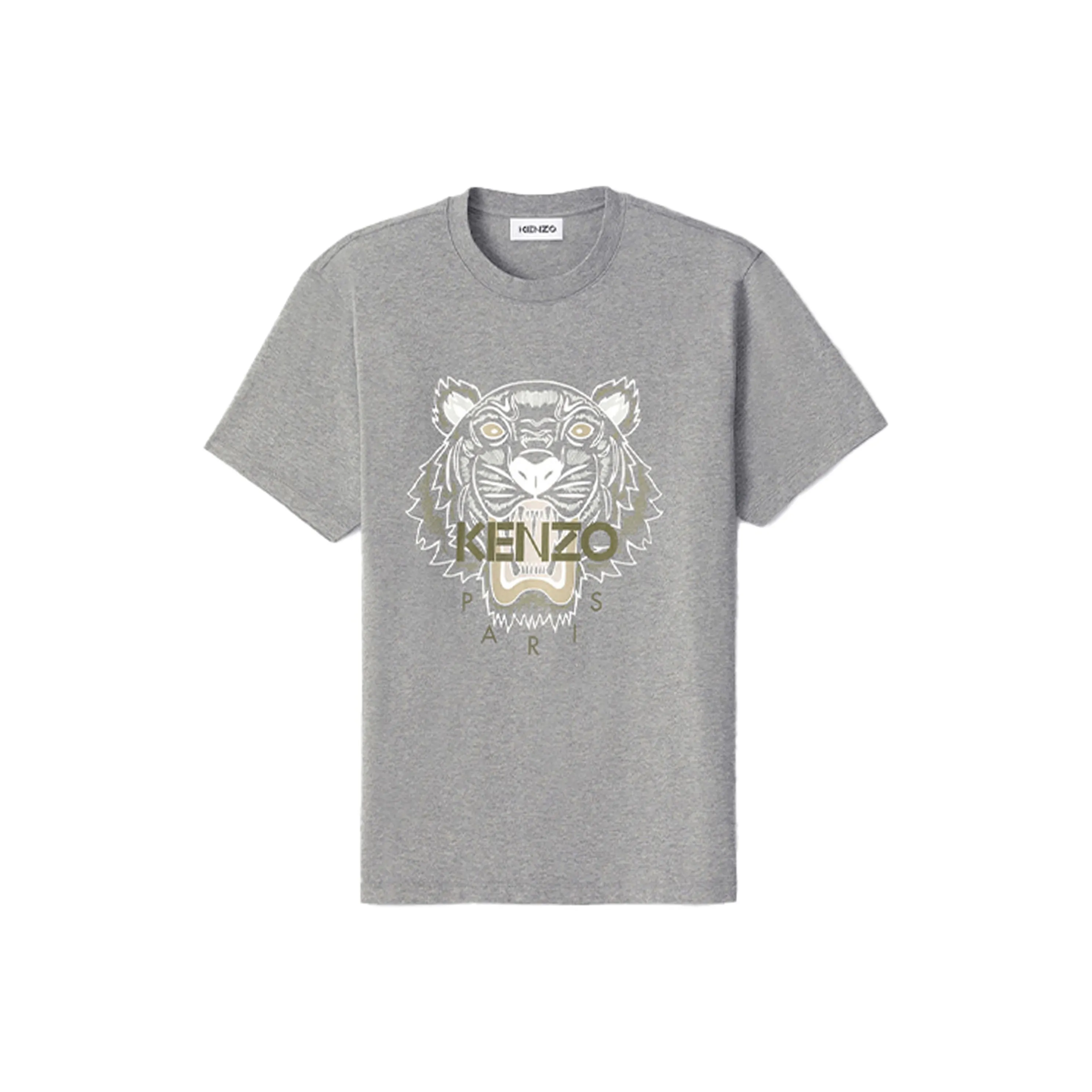 KENZO Classic Tiger Head Серый Мужской T-Рубашки