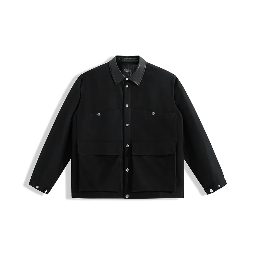 PEACEBIRD MEN PETER DO Коллаборация Мода Черный Рабочая Одежда Куртка Мужская