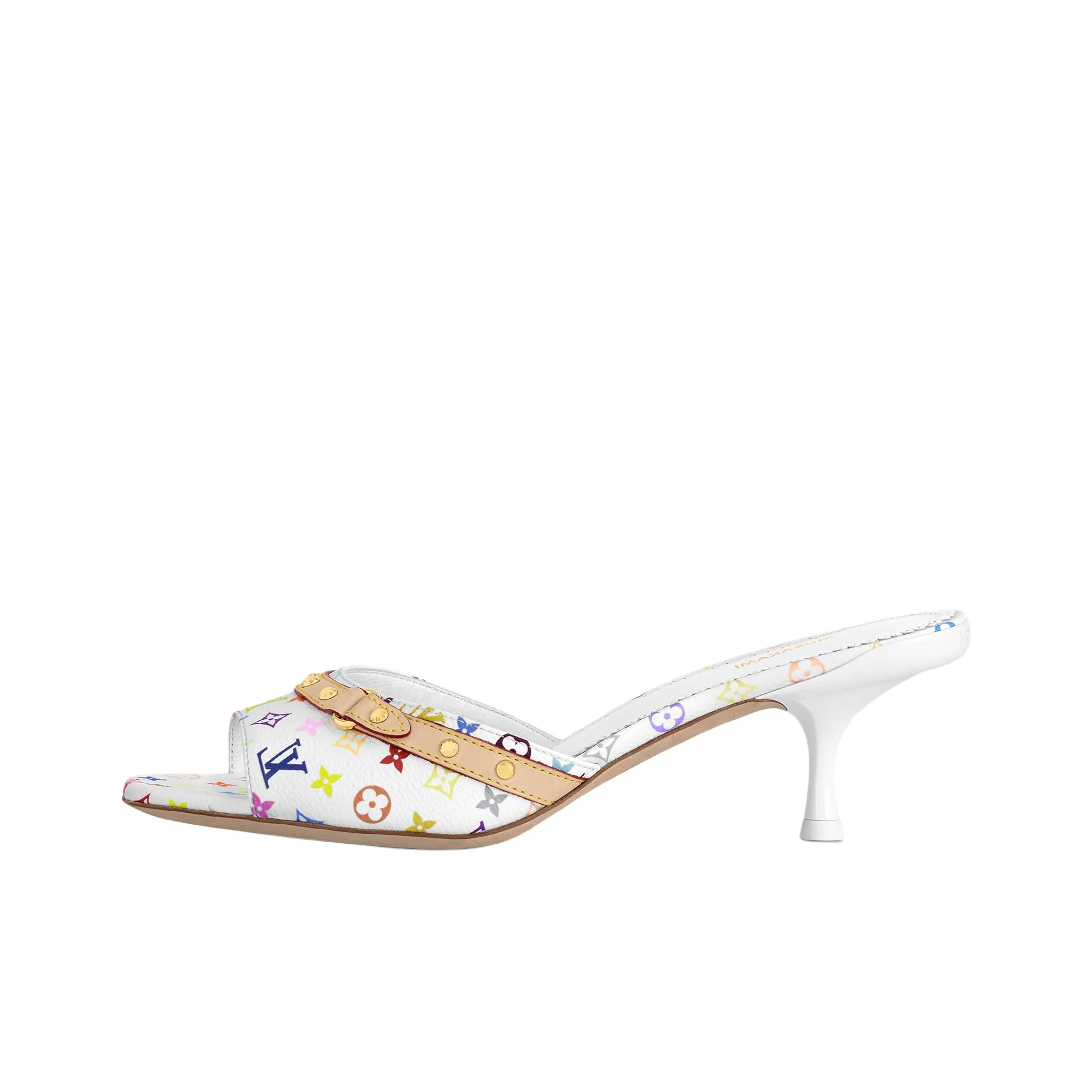 Takashi Murakami x LOUIS VUITTON 6AM Slide Slippers Women's White