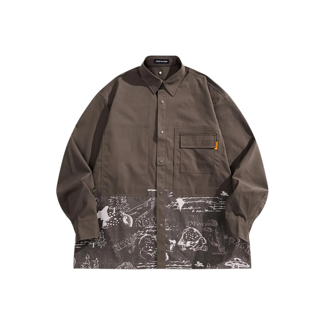 PEACEBIRD MEN 3D Жаккард Верхняя одежда Рубашка Мужская