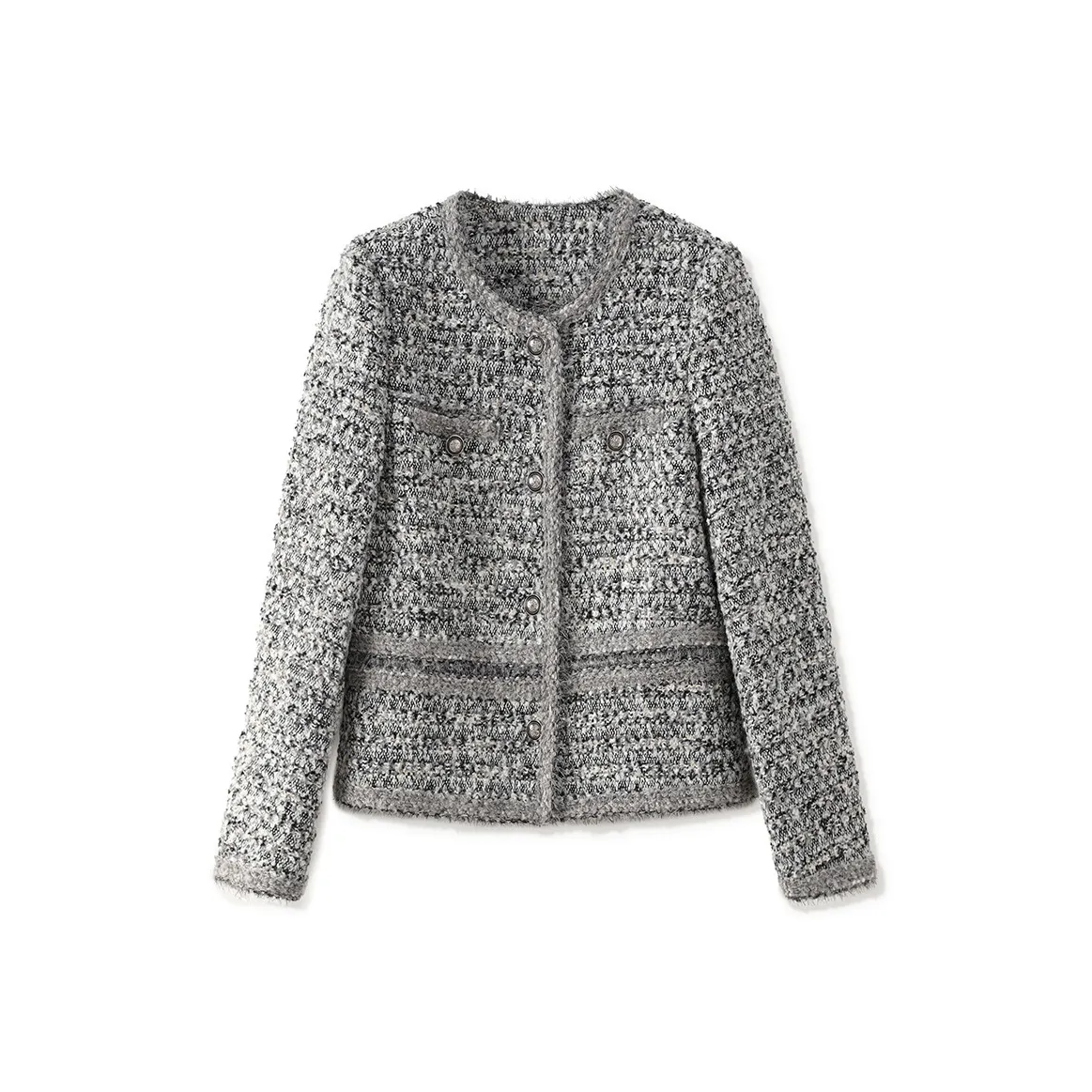 Devanro Серый Женский Короткий Пальто