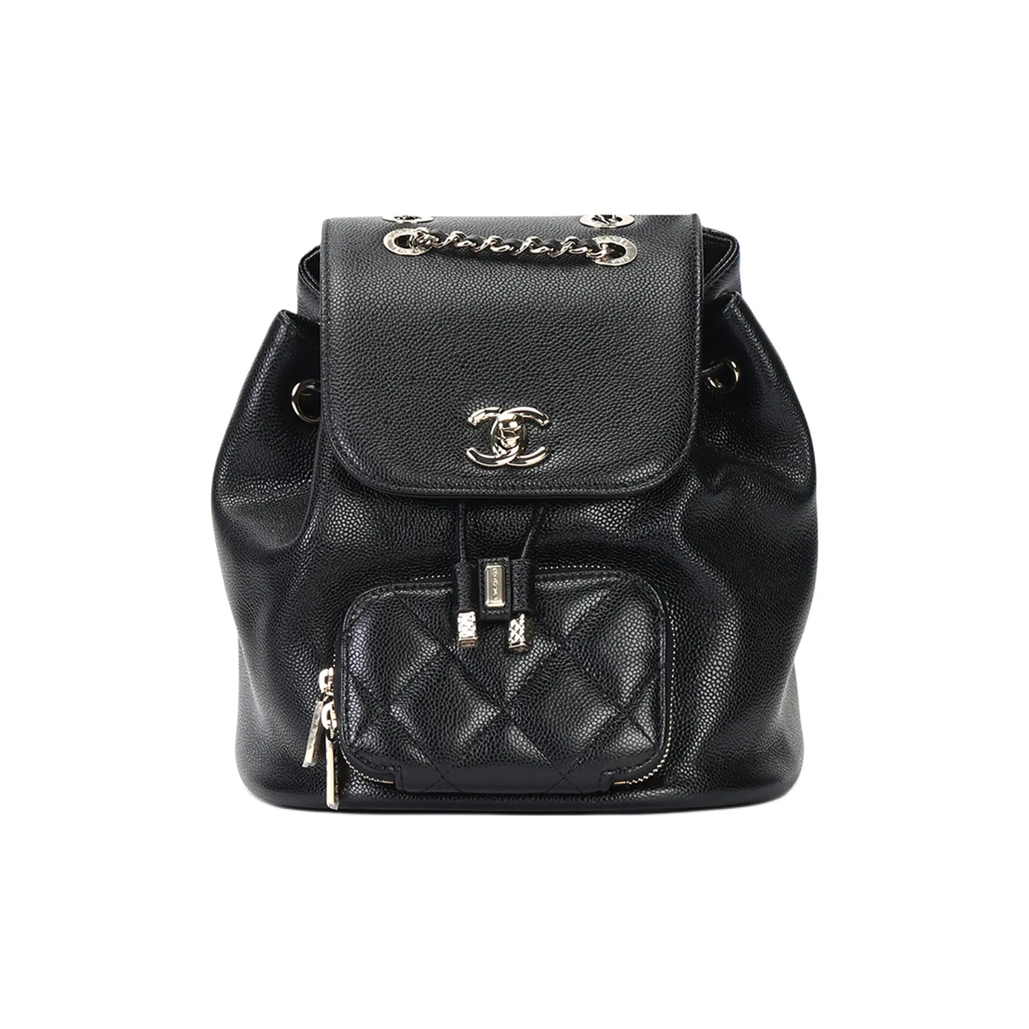 CHANEL Cow Leather Backpack Small Women's Black