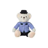 앉은 자세 블루 블라우스 곰돌이 여성 35cm