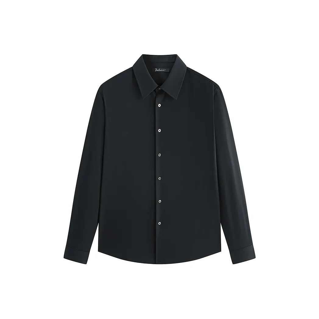 PEACEBIRD MEN Черный Элегантный Длинный Рукав Рубашка Мужская