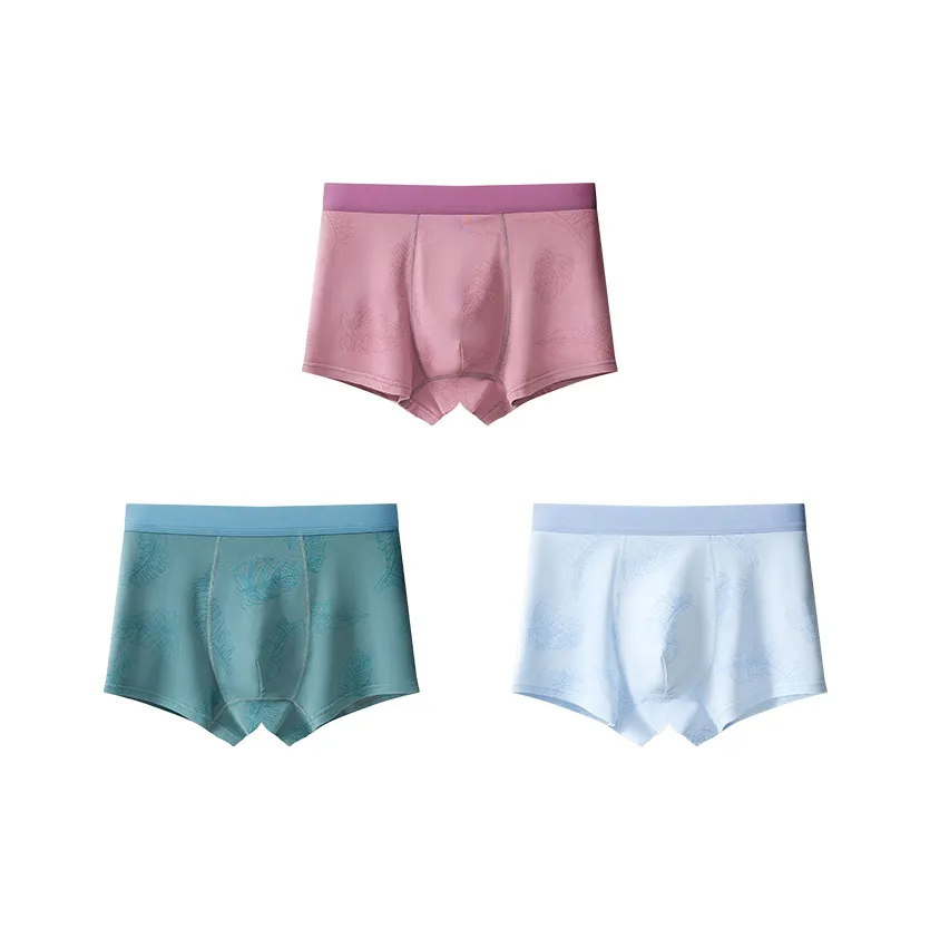 Top Melon 3 пачки Светло-синий + Лотос Красный + Серо-зеленый Kids Трусы
