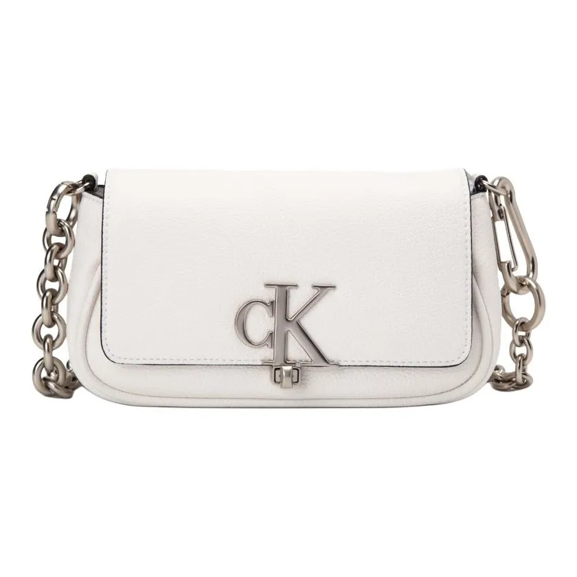 CALVIN KLEIN Synthetic Material Shoulder Bag Women's Moon White