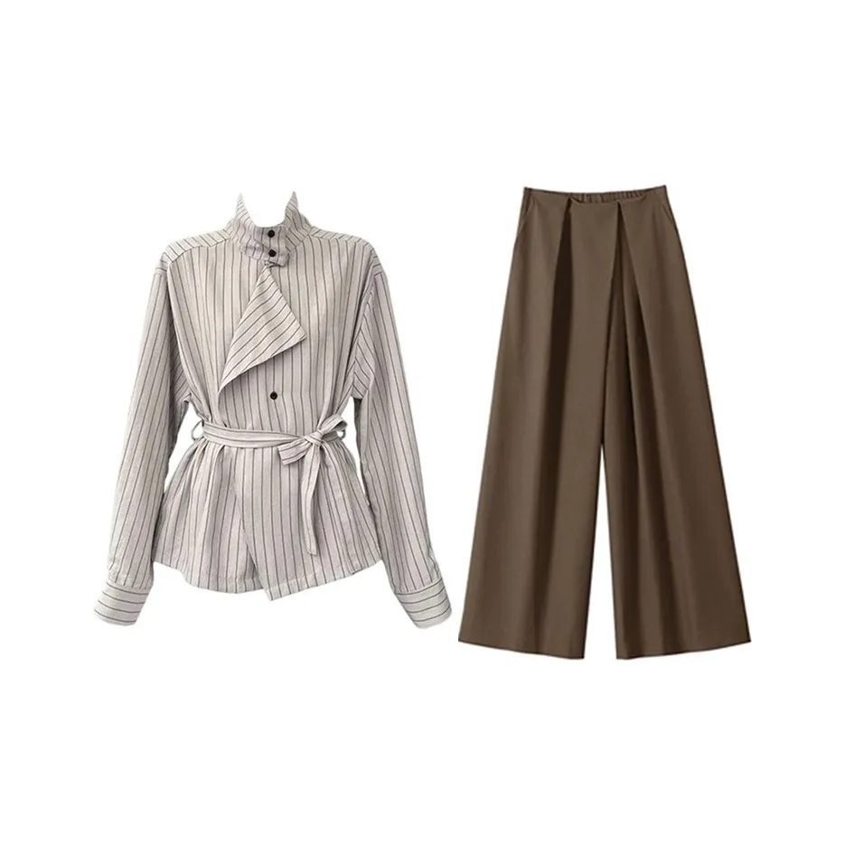 MARIE·COCO Рубашка + Брюки Женские Повседневные Костюмы