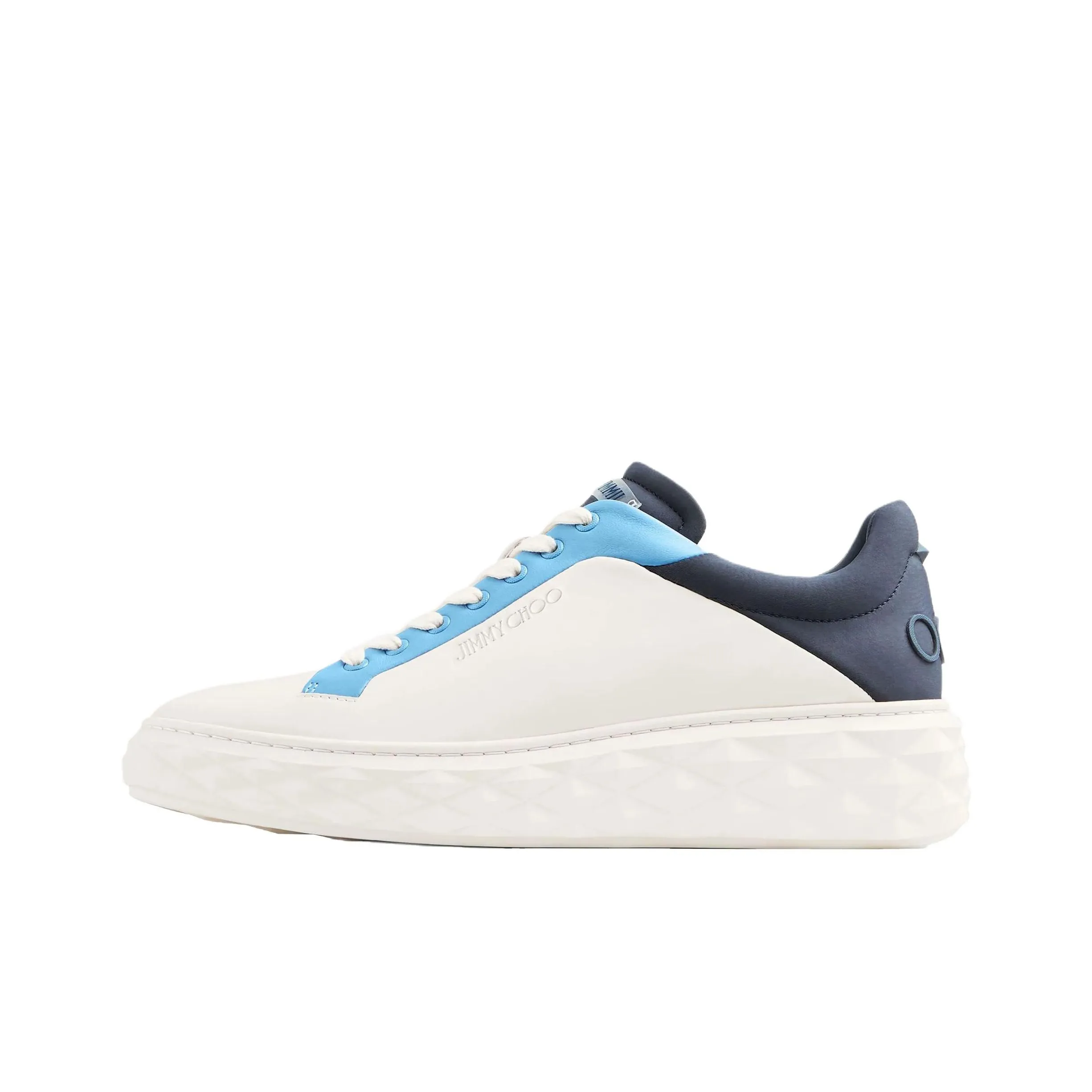 Jimmy Choo DIAMOND MAXI/M II Low top Skateboard Shoes Men's White Blue