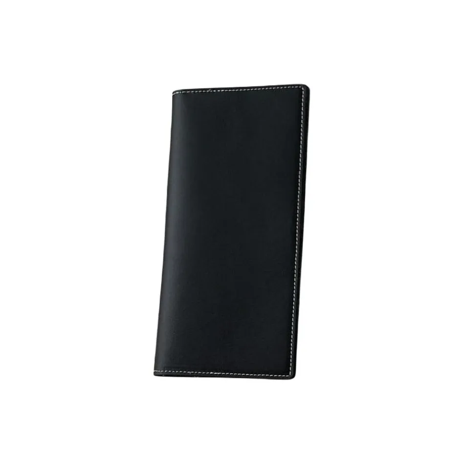 QIAJIAN Кошелек из коровьей кожи стандартный мужской черный кофейный