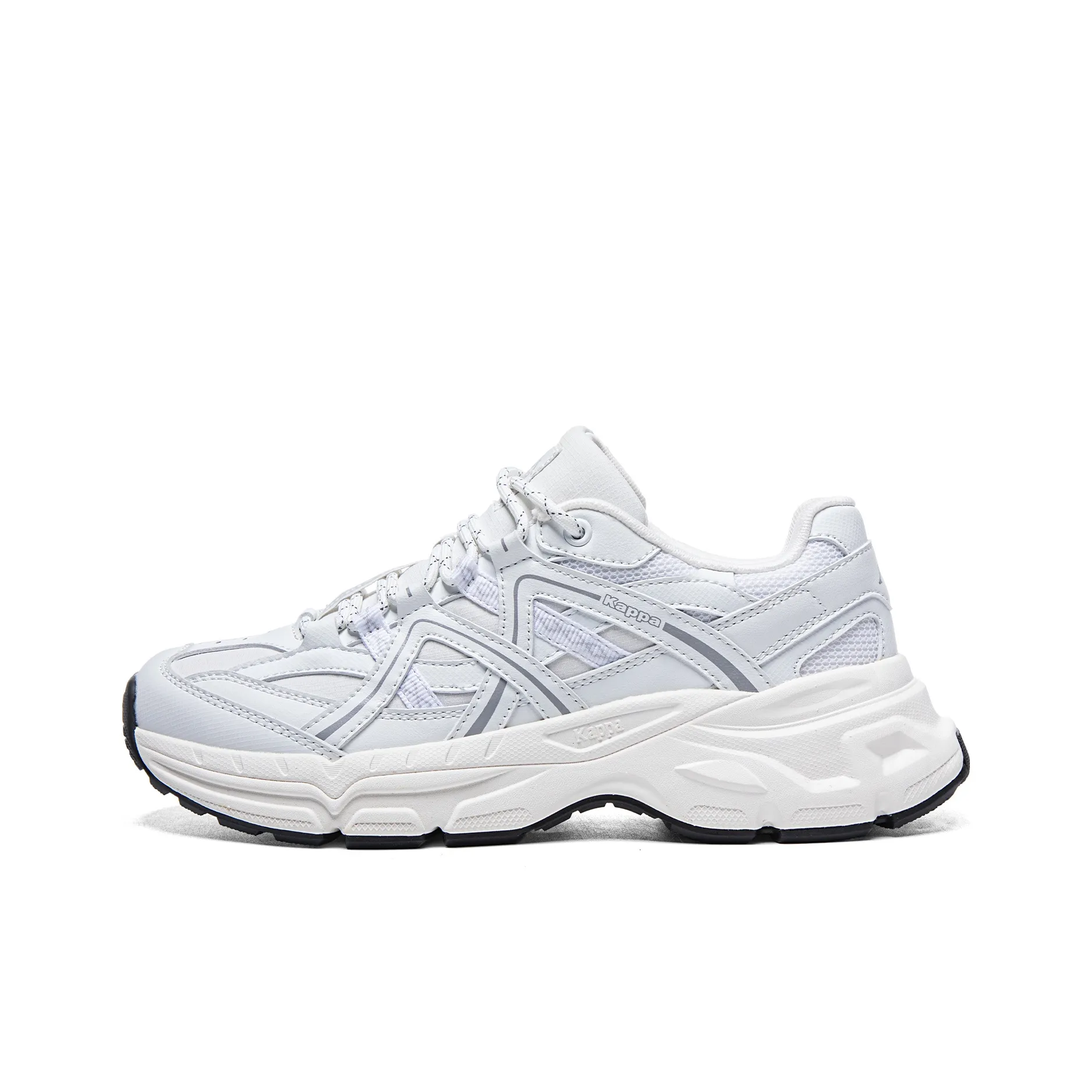 Kappa Venice Back to Back Low top Chunky Sneakers Unisex White Gray