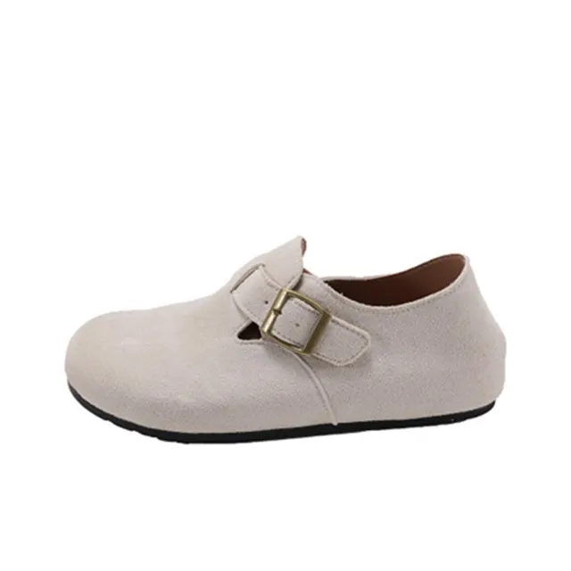 WUJI Винтаж Birkenstock Стиль Обувь Женские Повседневные Туфли Японский стиль Плоская Подошва Лоферы с Резиновым Верхом Женские