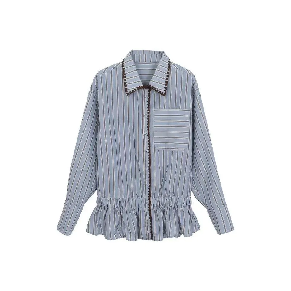 EMDPN Синий Женские Рубашки