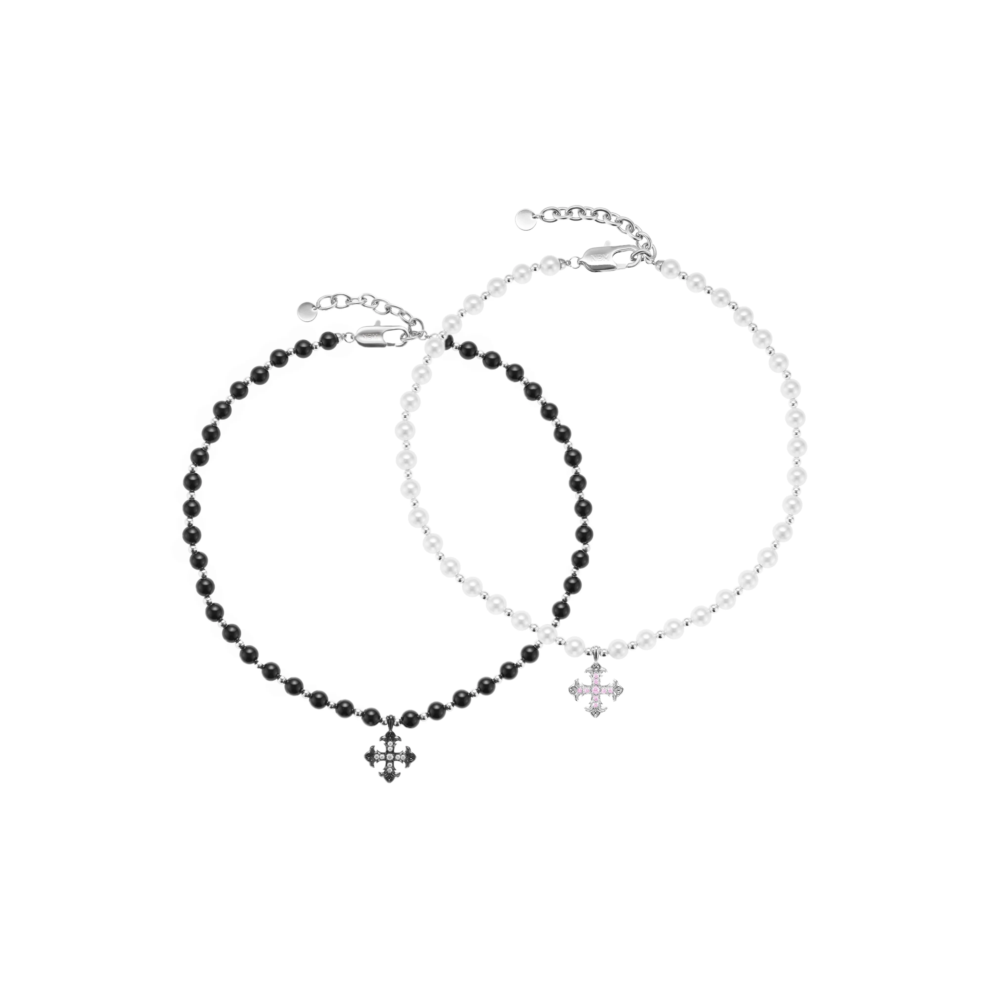 NothingButMini Pearl Mother Of Pearl Cross Necklace Unisex