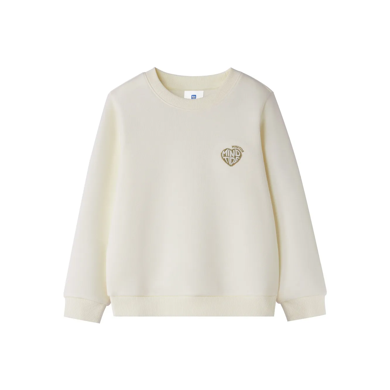 HLA Yixinji Коллекция CLASSIC CREW Шея Цветовой блок Вышивка Термический Трикотажная ткань Мягкий Толстовка