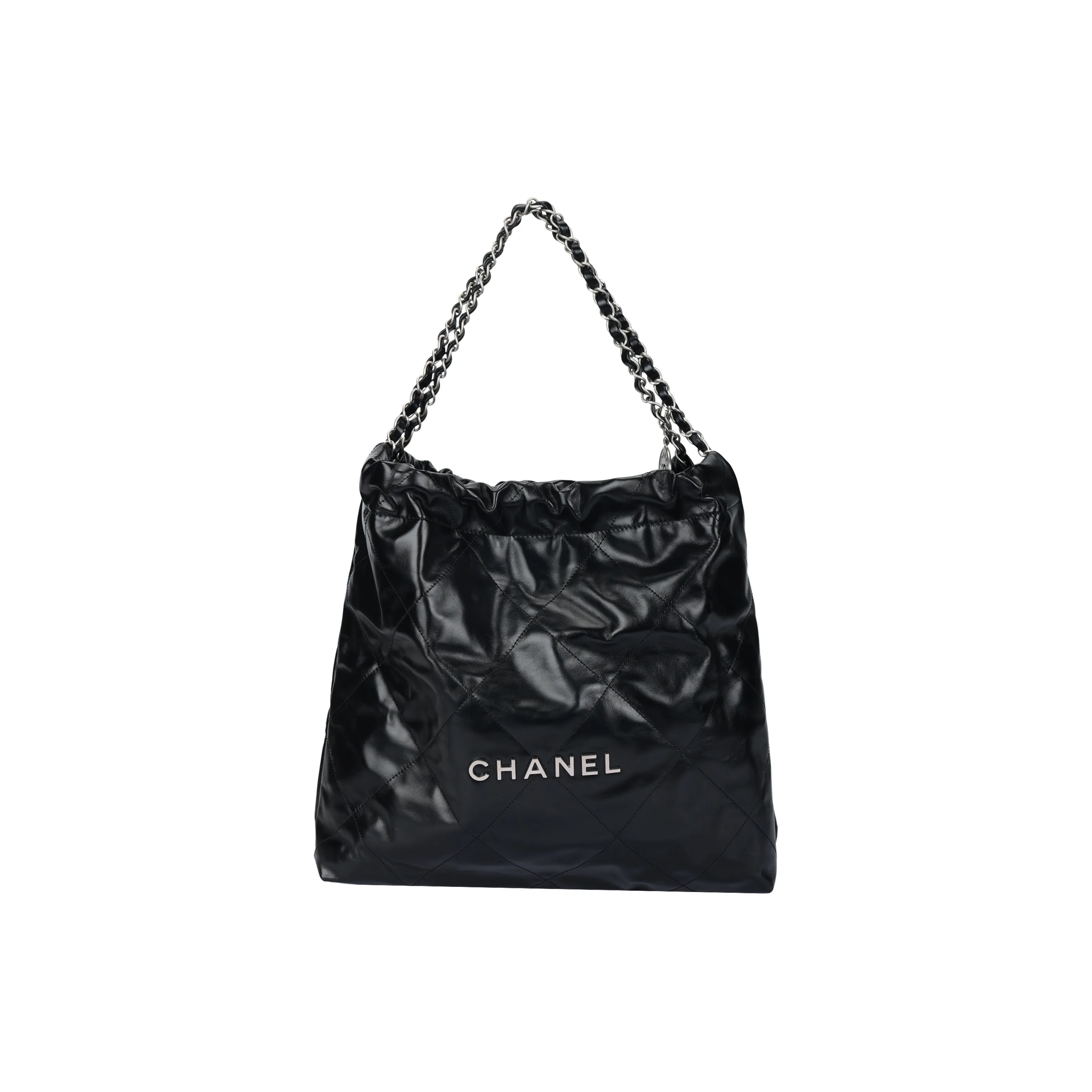 CHANEL 22Bag Cow Leather Tote Bag, Shopping Bag, Crossbody Bag, Shoulder Bag Regular Women's Black