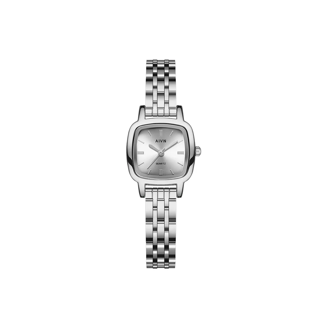 AIVN Кварцевый механизм, сплав, ремешок, женские часы, серебристый циферблат