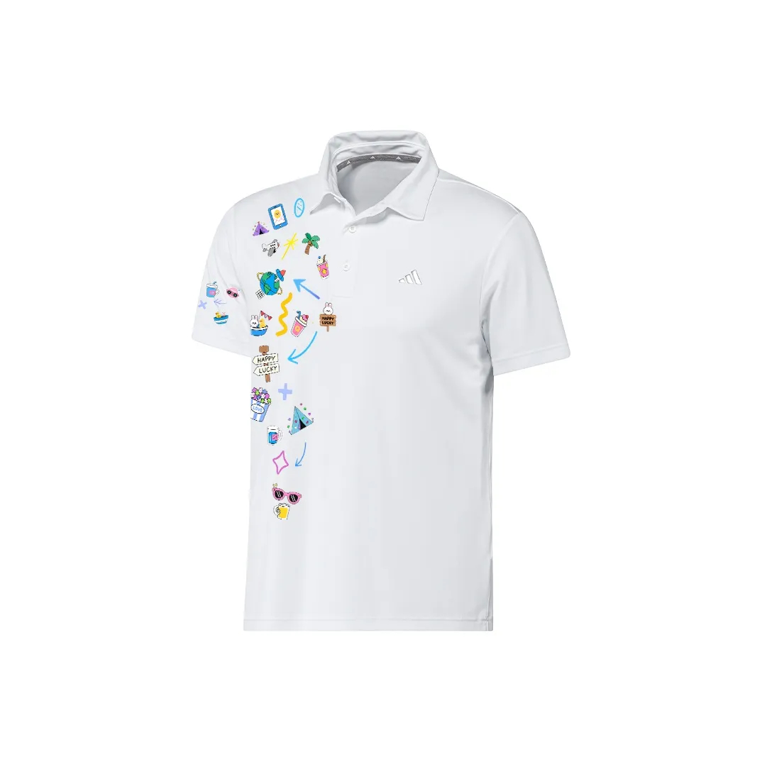 Adidas Быстросохнущее Поло Короткий рукав Унисекс