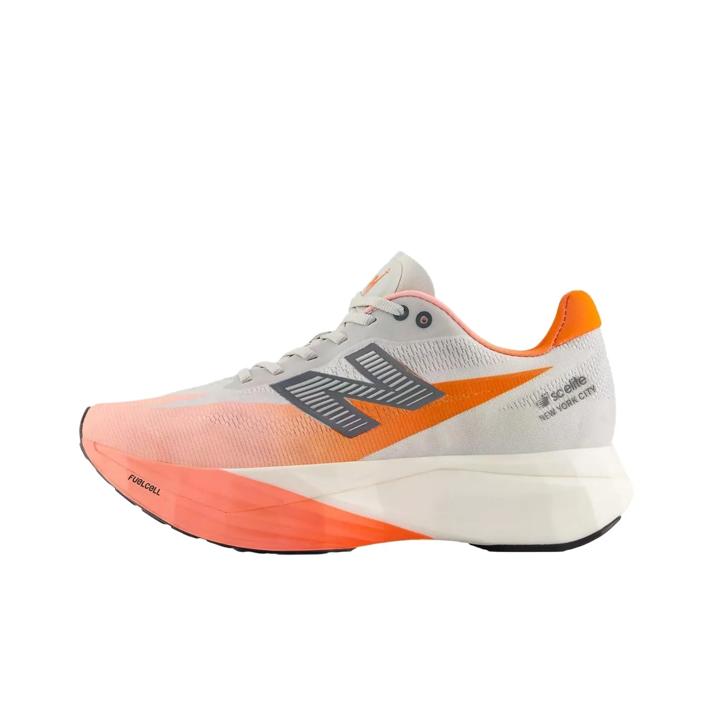 New Balance FuelCell SuperComp Elite v5 Дышащие Беговые Кроссовки Женские Оранжевые Белые