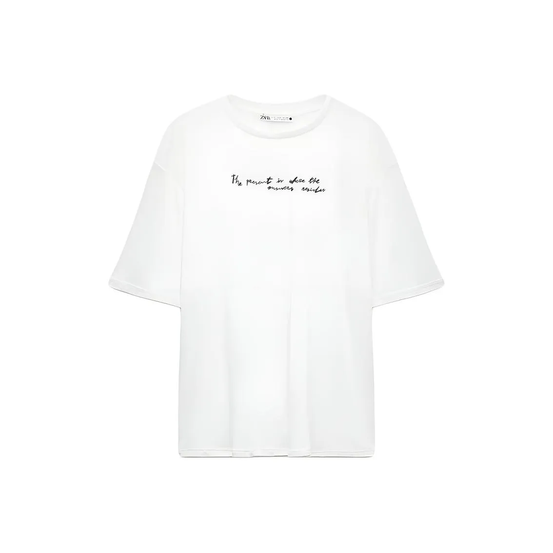 ZARA T-рубашка Женская Морозно-белая