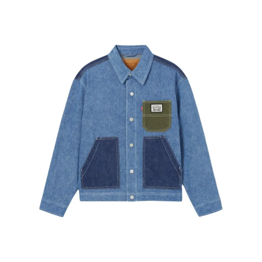 Levis Морской Синий Мужские Джинсовые Куртки