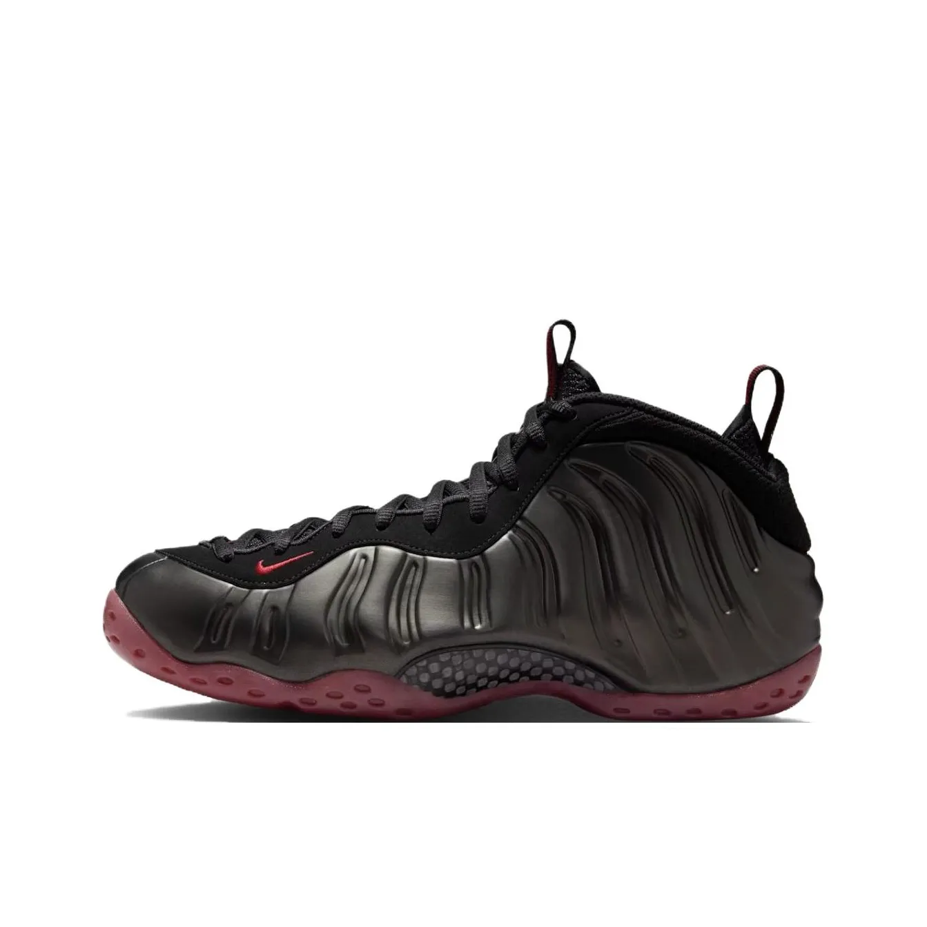Nike Air Foamposite One Slip-Resistant Abrasion-Resistant MID Top Vintage Basketball Shoes Unisex Black Найк Эйр Фоампосайт वन Слип-Резистент Абразион-Резистент Мид Топ Винтаж Баскетбольные Кроссовки Унисекс Черный