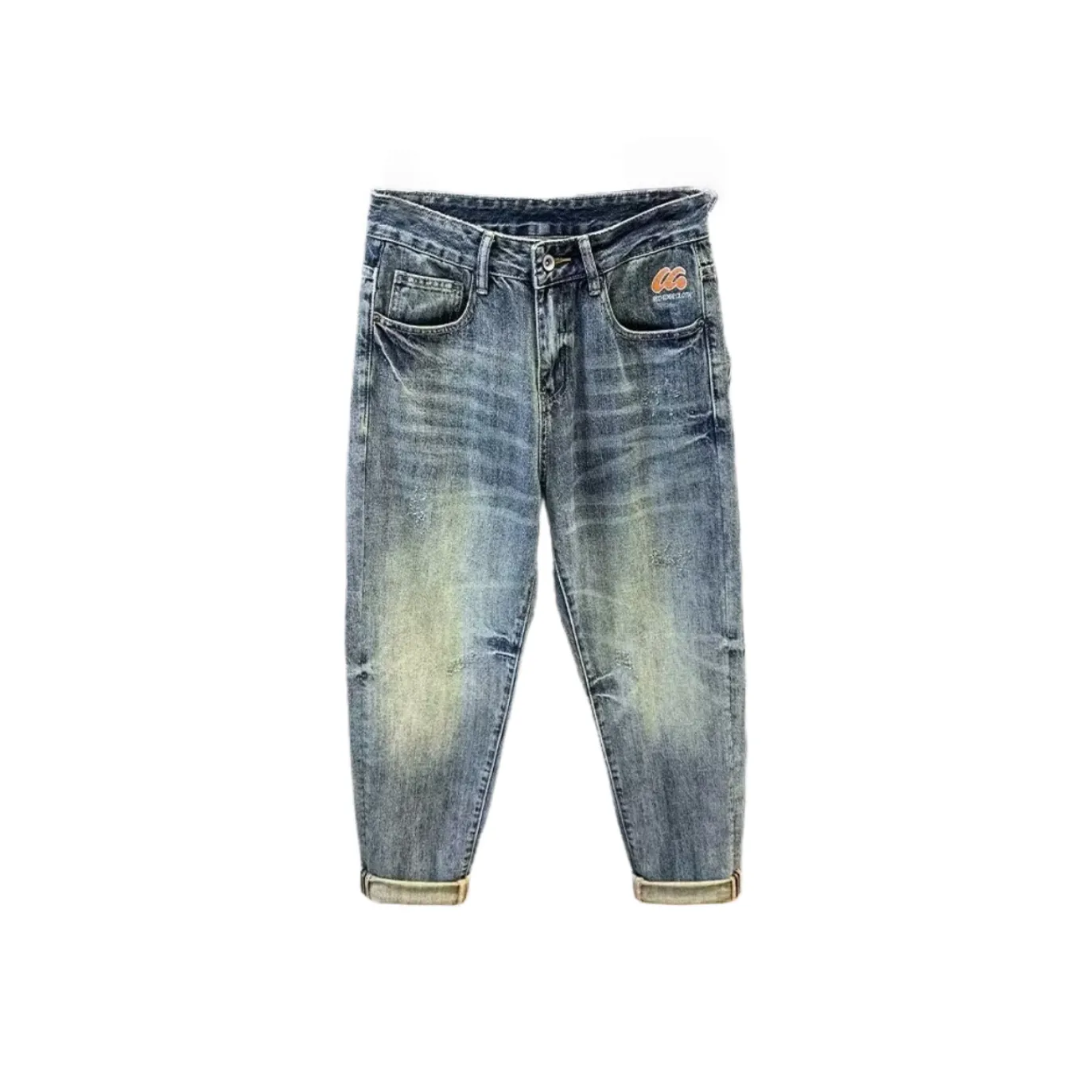 ZMHT Винтажные синие унисекс джинсы