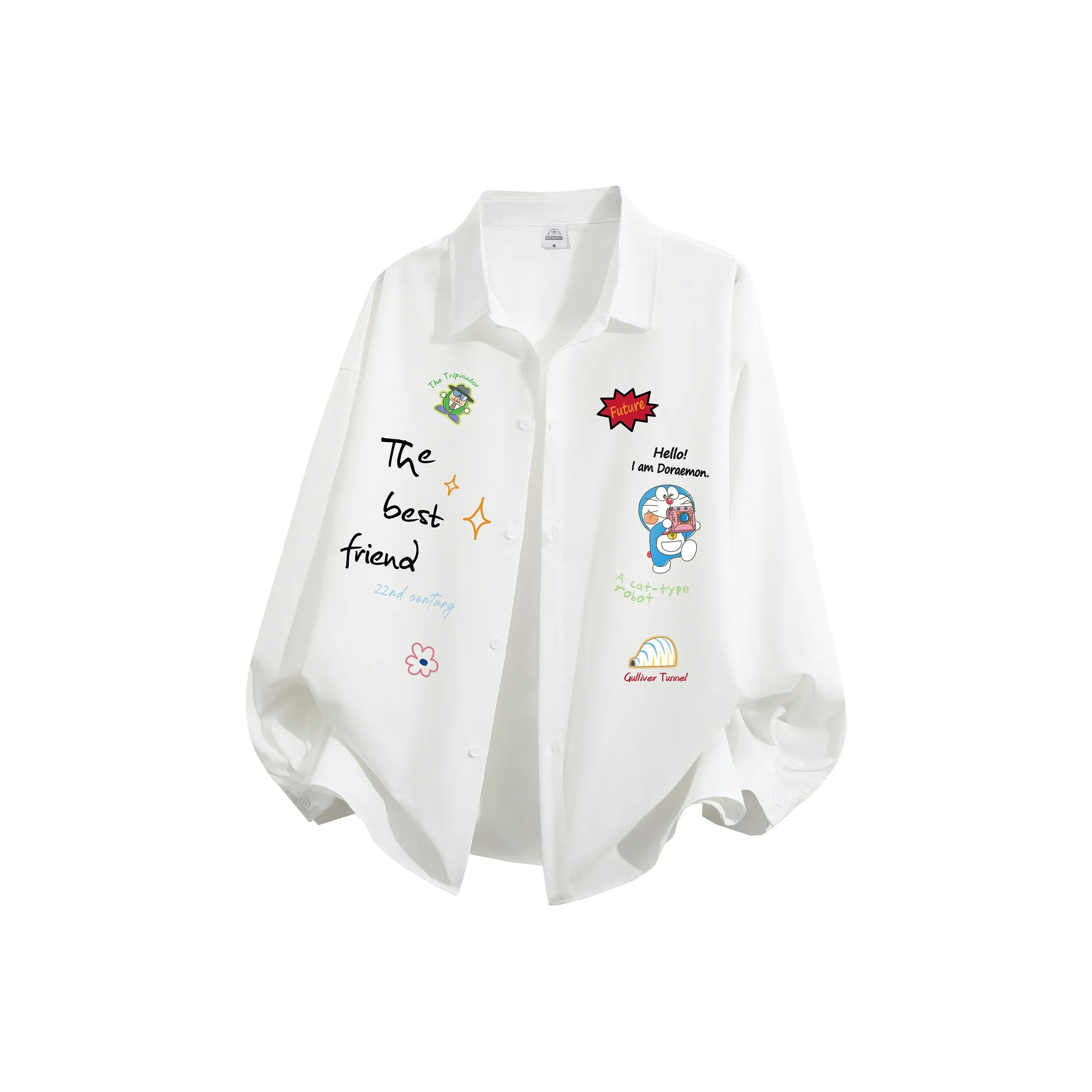 DoraemonA Длинный рукав, рубашка, унисекс