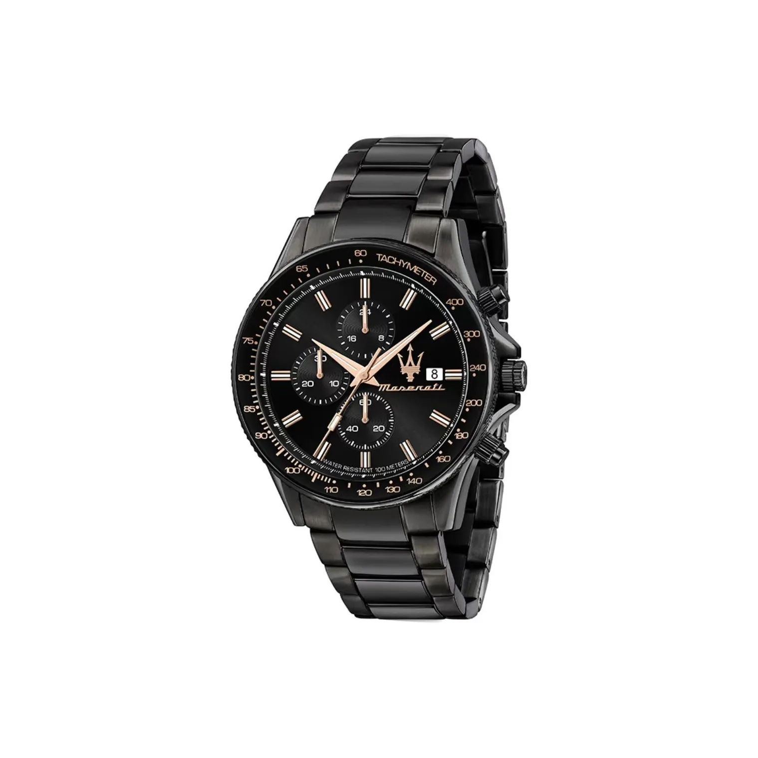 Maserati Кварцевые наручные часы механический механизм стальной ремешок черный циферблат унисекс